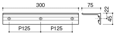 カワジュン 【SC-994-K300】 シェルフ ブラストブラック Shelf Rail